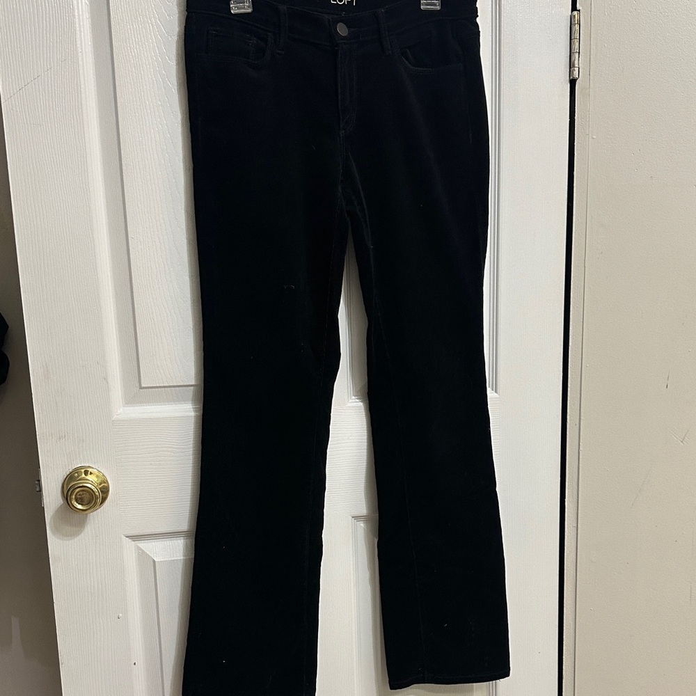 Ann Taylor Loft Black Modern Bootcut Pants